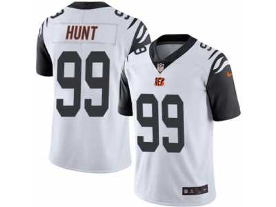 Men's Nike Cincinnati Bengals #99 Margus Hunt Elite White Rush NFL Jersey