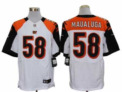 Nike NFL Cincinnati Bengals #58 Rey Maualuga White Jerseys(Elite)