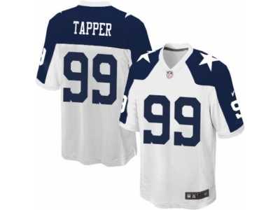 Men's Nike Dallas Cowboys #99 Charles Tapper Game White Throwback Alternate NFL Jersey
