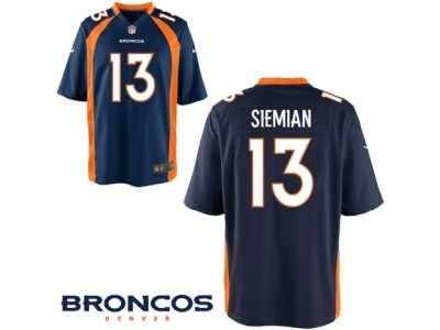 Men's Nike Denver Broncos #13 Trevor Siemian Game Navy Blue Alternate NFL Jersey