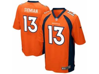 Men's Nike Denver Broncos #13 Trevor Siemian Game Orange Team Color NFL Jersey