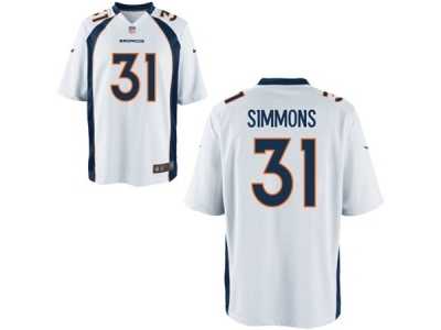 Men's Nike Denver Broncos #31 Justin Simmons Game White NFL Jersey