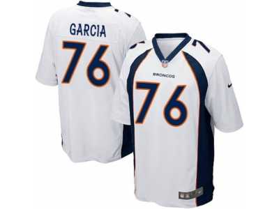Men's Nike Denver Broncos #76 Max Garcia Game White NFL Jersey