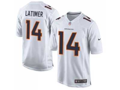 Nike Denver Broncos #14 Cody Latimer White Men's Stitched NFL Game Event Jersey