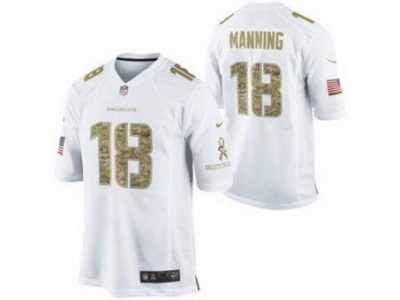 Nike Denver Broncos #18 Peyton Manning White Jerseys[game USA]