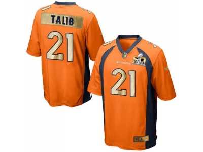 Nike Denver Broncos #21 Aqib Talib Orange Team Color Men's Stitched NFL Game Super Bowl 50 Collection Jersey