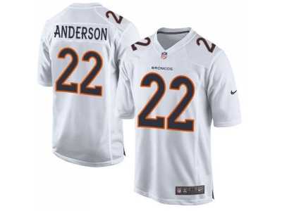 Nike Denver Broncos #22 C.J. Anderson White Men's Stitched NFL Game Event Jersey