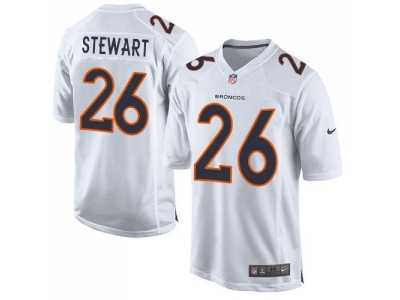 Nike Denver Broncos #26 Darian Stewart White Men's Stitched NFL Game Event Jersey