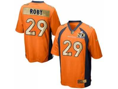 Nike Denver Broncos #29 Bradley Roby Orange Team Color Men's Stitched NFL Game Super Bowl 50 Collection Jersey