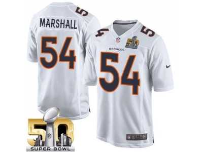 Nike Denver Broncos #54 Brandon Marshall White Super Bowl 50 Men's Stitched NFL Game Event Jersey