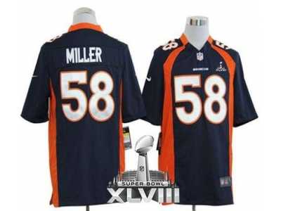 Nike Denver Broncos #58 Von Miller Navy Blue Alternate Super Bowl XLVIII NFL Game Jersey
