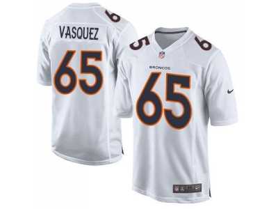 Nike Denver Broncos #65 Louis Vasquez White Men's Stitched NFL Game Event Jersey