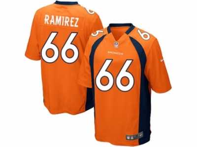 Nike Denver Broncos #66 Manny Ramirez Orange Jerseys(Game)