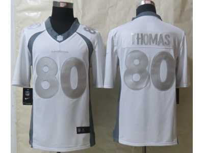 Nike Denver Broncos #80 Julius Thomas Platinum White Jerseys(Game)