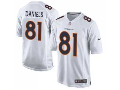 Nike Denver Broncos #81 Owen Daniels White Men's Stitched NFL Game Event Jersey