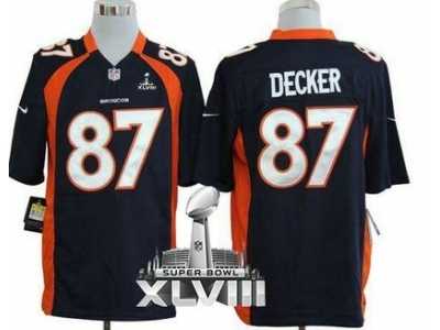 Nike Denver Broncos #87 Eric Decker Navy Blue Alternate Super Bowl XLVIII NFL Game Jersey