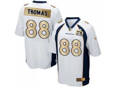 Nike Denver Broncos #88 Demaryius Thomas White Men's Stitched NFL Game Super Bowl 50 Collection Jersey