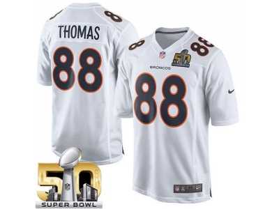 Nike Denver Broncos #88 Demaryius Thomas White Super Bowl 50 Men's Stitched NFL Game Event Jersey