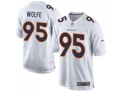Nike Denver Broncos #95 Derek Wolfe White Men's Stitched NFL Game Event Jersey