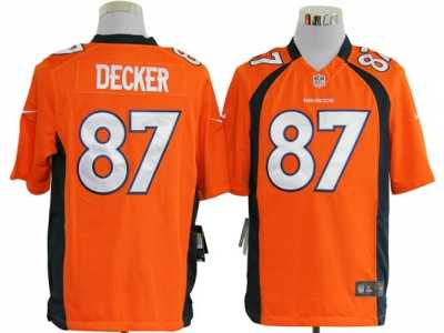 Nike nfl Denver Broncos #87 Eric Decker Orange Game Jerseys