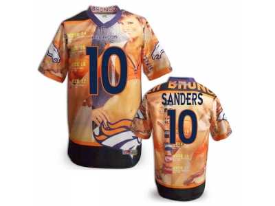 Denver Broncos #10 SANDERS Men Stitched NFL Elite Fanatical Version Jersey 8