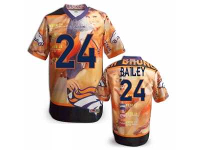 Denver Broncos #24 BAILEY Men Stitched NFL Elite Fanatical Version Jersey 8