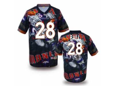 Denver Broncos #28 BALL Men Stitched NFL Elite Fanatical Version Jersey (1)