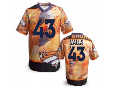 Denver Broncos #43 VALLS Men Stitched NFL Elite Fanatical Version Jersey 8