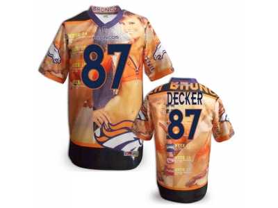 Denver Broncos #87 DECKER Men Stitched NFL Elite Fanatical Version Jersey 8