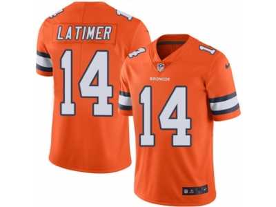 Men's Nike Denver Broncos #14 Cody Latimer Elite Orange Rush NFL Jersey