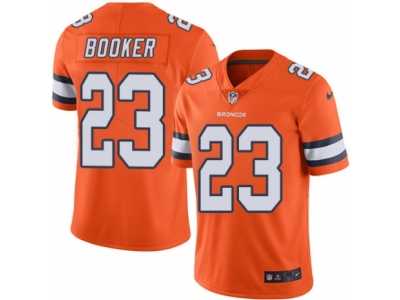 Men's Nike Denver Broncos #23 Devontae Booker Elite Orange Rush NFL Jersey
