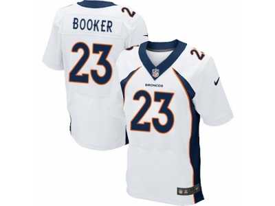 Men's Nike Denver Broncos #23 Devontae Booker Elite White NFL Jersey