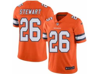 Men's Nike Denver Broncos #26 Darian Stewart Elite Orange Rush NFL Jersey