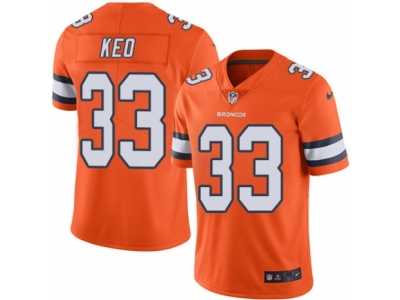 Men's Nike Denver Broncos #33 Shiloh Keo Elite Orange Rush NFL Jersey