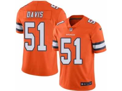 Men's Nike Denver Broncos #51 Todd Davis Elite Orange Rush NFL Jersey