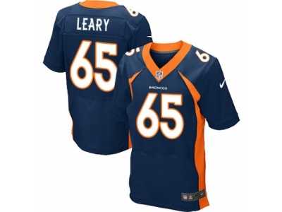 Men's Nike Denver Broncos #65 Ronald Leary Elite Navy Blue Alternate NFL Jersey