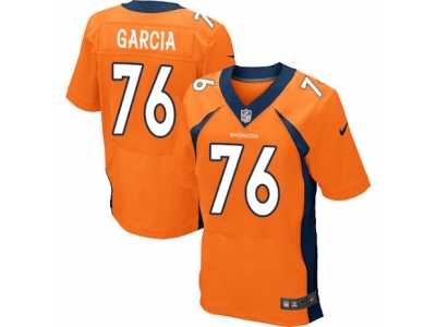 Men's Nike Denver Broncos #76 Max Garcia Elite Orange Team Color NFL Jersey