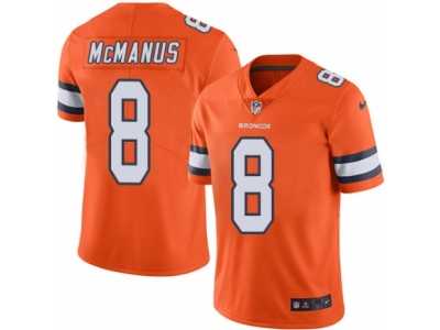 Men's Nike Denver Broncos #8 Brandon McManus Elite Orange Rush NFL Jersey