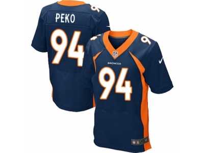 Men's Nike Denver Broncos #94 Domata Peko Elite Navy Blue Alternate NFL Jersey
