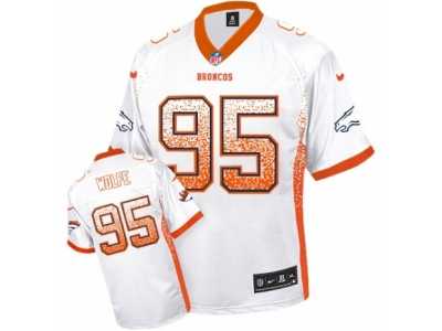 Men's Nike Denver Broncos #95 Derek Wolfe Elite White Drift Fashion NFL Jersey