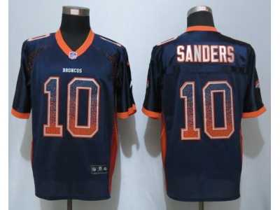 Nike Denver Broncos #10 Sanders blue Jerseys(Drift Fashion Elite)