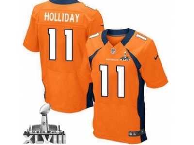 Nike Denver Broncos #11 holliday orange[2014 Super Bowl XLVIII Elite]
