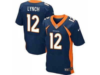 Nike Denver Broncos #12 Paxton Lynch Navy Blue Alternate Men's Stitched NFL New Elite Jersey