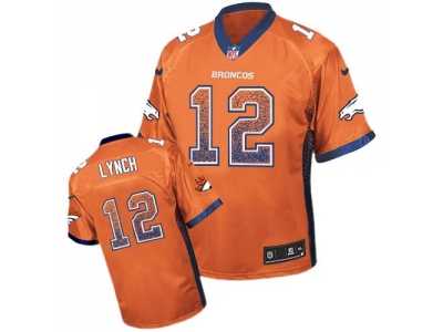 Nike Denver Broncos #12 Paxton Lynch Orange Team Color Men's Stitched NFL Elite Drift Fashion Jersey