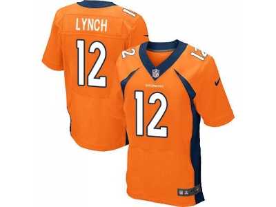 Nike Denver Broncos #12 Paxton Lynch Orange Team Color Men's Stitched NFL New Elite Jersey