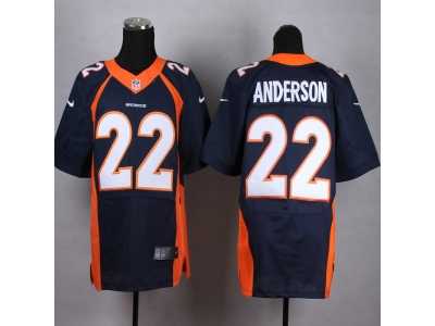 Nike Denver Broncos #22 Anderson blue jerseys(Elite)