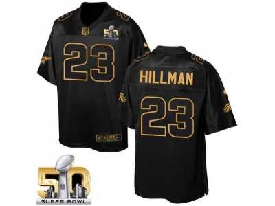 Nike Denver Broncos #23 Ronnie Hillman Black Super Bowl 50 Men's Stitched NFL Elite Pro Line Gold Collection Jersey
