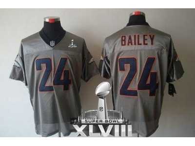 Nike Denver Broncos #24 Champ Bailey Grey Shadow Super Bowl XLVIII NFL Elite Jersey