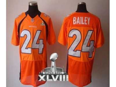 Nike Denver Broncos #24 Champ Bailey Orange Team Color Super Bowl XLVIII NFL Elite Jersey