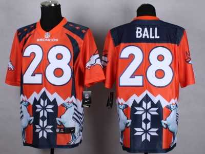 Nike Denver Broncos #28 Montee Ball Jerseys(Style Noble Fashion Elite)